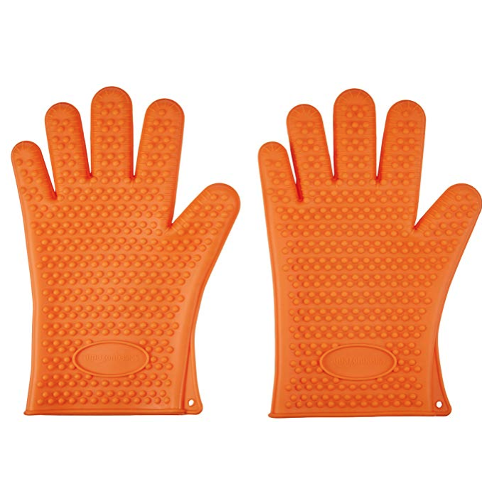 AmazonBasics Silicone BBQ Gloves, One Pair only $3.64