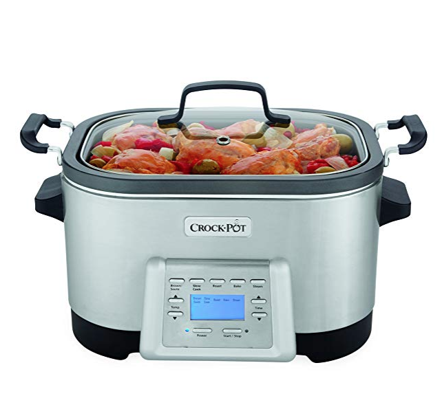 Crock-Pot 6-Quart 5-in-1 Multi-Cooker with Non-Stick Inner Pot, Stainless Steel only $79.99