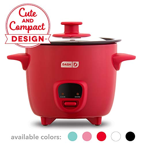 Dash DRCM200GBRD04 Mini Rice Cooker Steamer with Removable Nonstick Pot, Keep Warm Function & Recipe Guide Red, Only $17.50, You Save $17.49(50%)