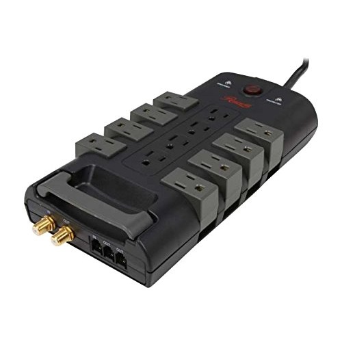 Rosewill Power Strip Surge Protector 12-Outlet with Rotating Power Strip, RJ11, Coaxial Protection, and 6FT Power Extension Cord Surge Suppressor, RHSP-13006, Only $21.99