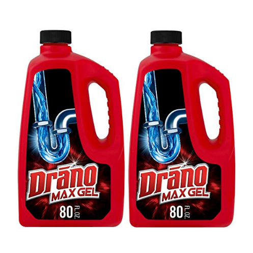 Drano 下水道 管道疏通液胶 ，80 oz/瓶，共2瓶，现仅售$9.97，免运费！