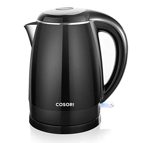 COSORI Electric Kettle(BPA Free), 1.8 Qt Double Wall 304 Stainless Steel Water Boiler, Coffee Pot & Tea Kettle, Auto Shut-Off and Boil-Dry Protection, Cordless, Only $16.12