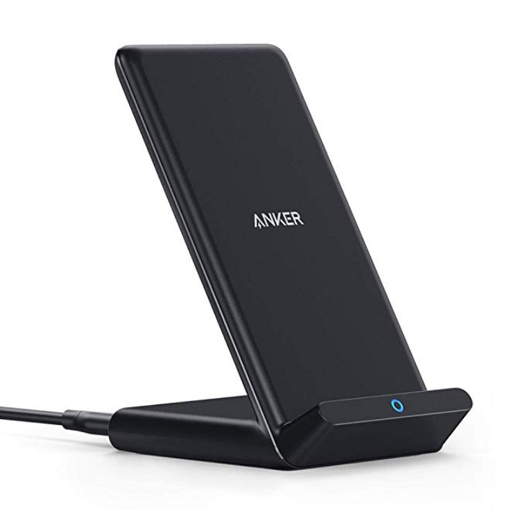 Anker Fast Wireless Charger, 10W Wireless Charging Stand, Qi-Certified, Compatible iPhone XR/Xs Max/XS/X/8/8 Plus, Fast-Charging Galaxy S10/S9/S9+/S8/S8+  (No AC Adapter) $13.99