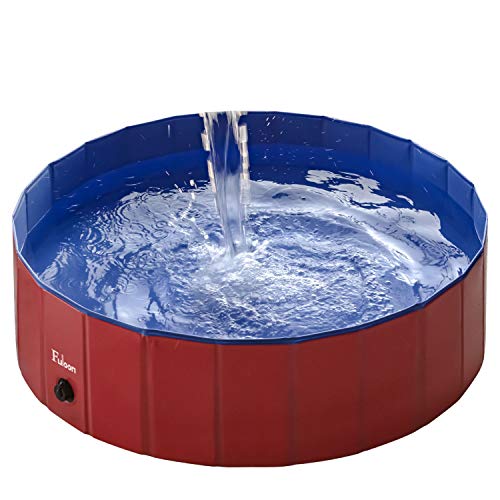 Fuloon Foldable PVC Pet Swimming Pool Bathing Tub Bathtub Dog Cats Washer 32inch.D x 8inch.H, Only $25.49