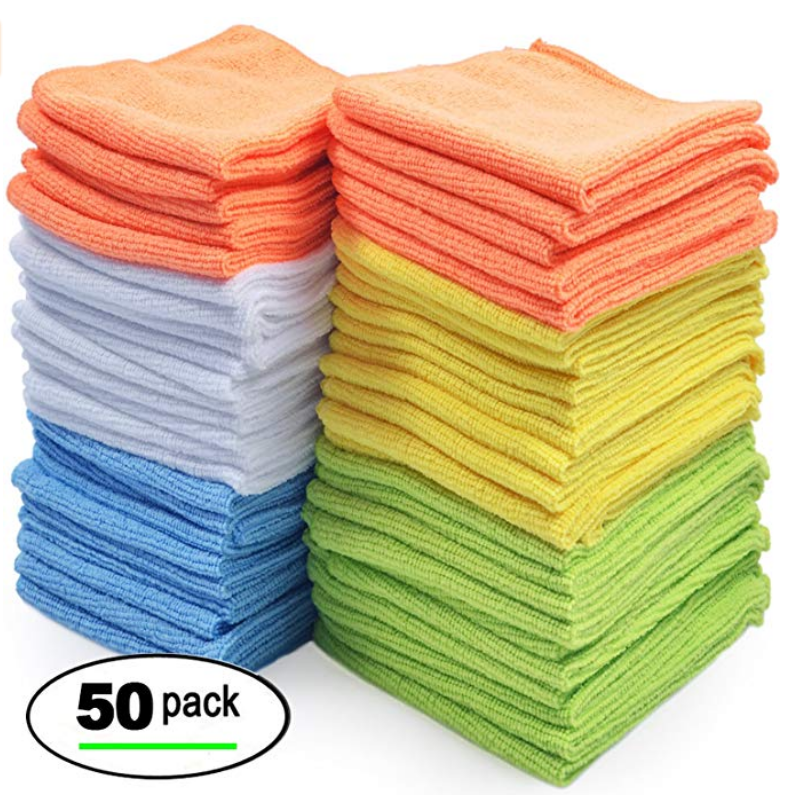 Best Microfiber Cleaning Cloths – Pack of 50 Towels $15.19