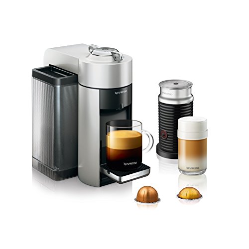 Nespresso Vertuo Evoluo Coffee and Espresso Machine with Aeroccino by De'Longhi, Silver, Only $124.88, You Save $124.12(50%)