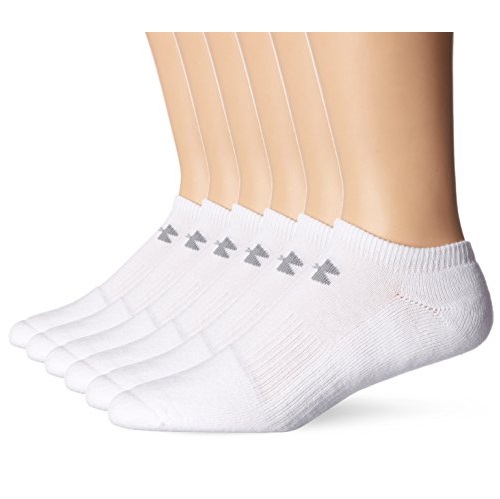 Under Armour Mens Charged Cotton 2.0 No Show Socks (6 Pack), Only $12.00