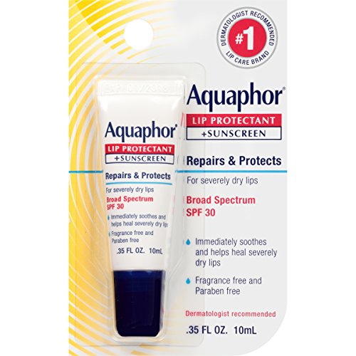 Aquaphor Lip Protectant and Sunscreen Ointment - Broad Spectrum SPF 30 - Relieves Chapped Lips - .35 fl. Oz. Tube, Only $3.55
