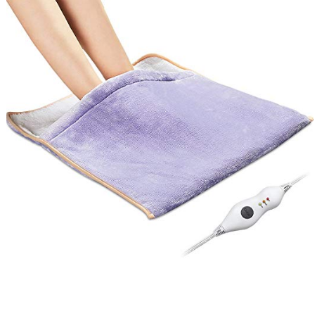 Heating Pad, Electric Heated Foot Warmer - Auto Shut Off, Ultra Soft Flannel Heat Therapy Wrap Extra Large for Feet, Back, Waist, Abdomen with Extra Long Cord, 21