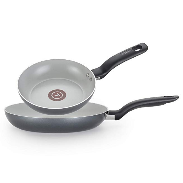 T-fal G917S264 T-fal Initiatives Nonstick Fry Pan Cookware Set, 8 & 10.5 inch, Black, $24.97