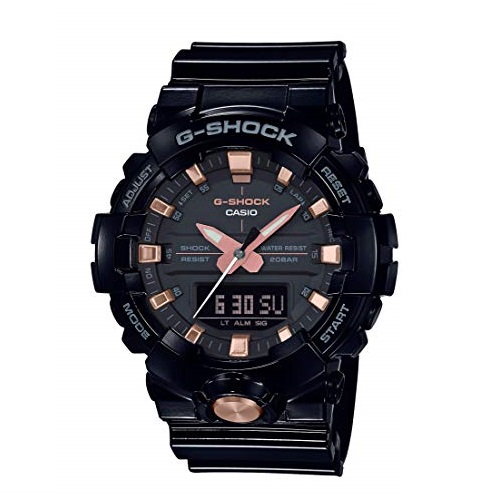 Casio Men's XL Series G-Shock Quartz 200M WR Shock Resistant Resin Color: Glossy Black and Rose Gold (Model GA-810GBX-1A4CR), Only$54.49, free shipping