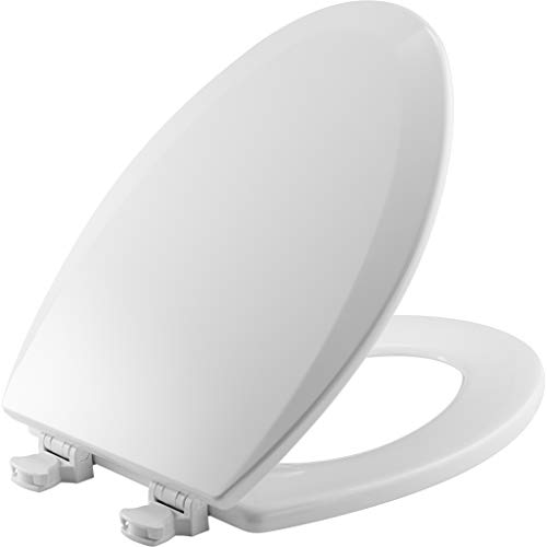 Bemis 1500EC 000 Wood Elongated Toilet Seat With Easy Clean & Change Hinge, White, Only $11.26