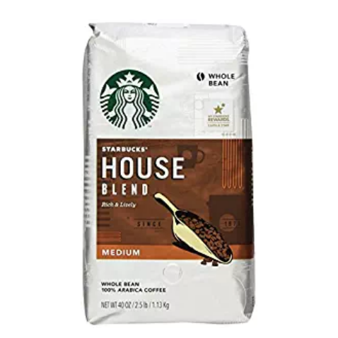Starbucks House Blend Whole Bean Coffee, 40 Ounce $17.98