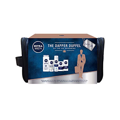 NIVEA Men Dapper Duffel Gift Set - 5 Piece Collection Of On-The-Go Grooming Needs with Travel Bag Included, Only $15.00