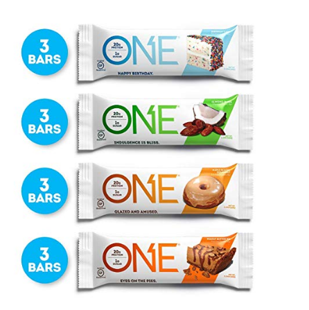 ONE Protein Bars, Best Sellers Variety Pack, Gluten Free with 20g Protein and only 1g Sugar, Includes Birthday Cake, Almond Bliss, 2.12 oz (12 Pack) $18.19