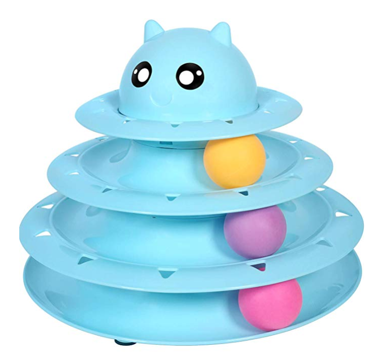 UPSKY Cat Toy Roller Cat Toys 3 Level Towers Tracks Roller with Three Colorful Ball Interactive Kitten Fun Mental Physical Exercise Puzzle Toys … only $6.99