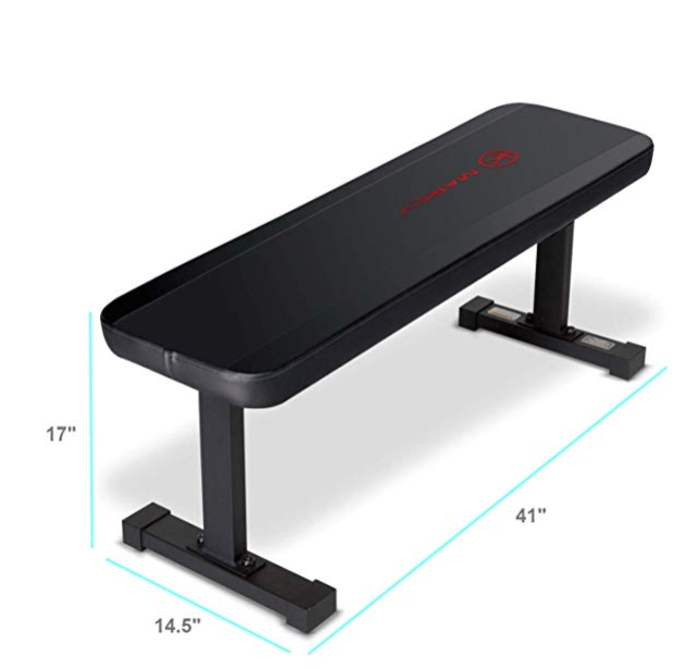 Marcy Flat Utility 600 lbs Capacity Weight Bench for Weight Training and Ab Exercises SB-315 only $49.99