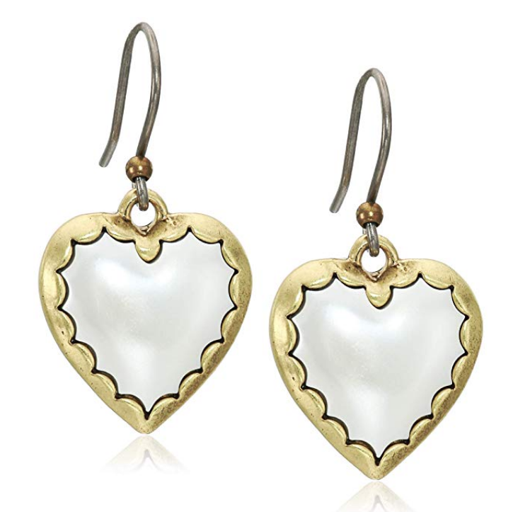 Lucky Brand Women's Heart Drops Earrings $7.46