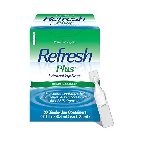 Refresh Plus Lubricant Eye Drops, 30 Single-Use Containers, 0.01 fl oz (0.4mL) Each Sterile, Only $8.51, free shipping