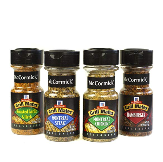 McCormick Grill Mates Spices, Everyday Grilling Variety Pack (Montreal Steak, Montreal Chicken, Roasted Garlic & Herb, Hamburger), 4 Count, Only $8.29
