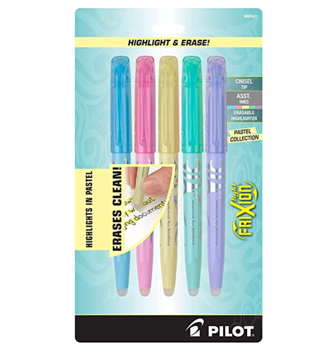 Pilot 可擦高光重点标记笔，小清新色，现仅售$6.12