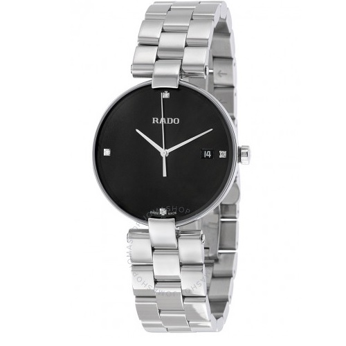 Jomashop：Rado 雷達 Coupole 系列 R22852703銀黑色女士優雅腕錶，原價$1,500.00，現使用折扣碼后僅售$395.00，免運費