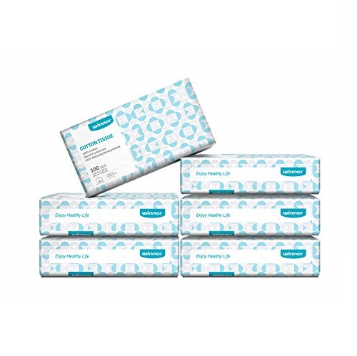 Winner Soft Dry Wipe, Made of Cotton Only, 600 Count Unscented Cotton Tissues for Sensitive Skin, Only $31.33