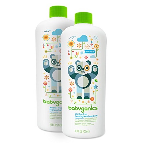Babyganics Alcohol-Free Foaming Hand Sanitizer Refill, Fragrance Free, 16oz Bottle (Pack of 2), Only $10.62 , free shipping after using SS