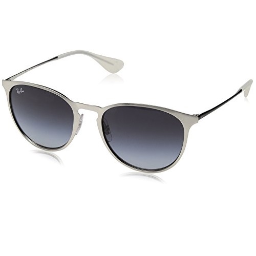 Ray-Ban Erika Metal Round Sunglasses, BRUSCHED SILVER, 54 mm, Only $71.50, You Save $71.50(50%)