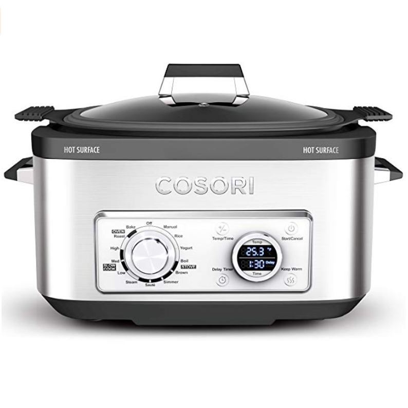 COSORI 6 Qt 11-in-1 Programmable Multi-Cooker Pot, Slow Cooker, Rice Cooker, Brown, Saute, Boil, Steamer, Yogurt Maker, Auto-Warmer, Delay Timer $58.41，free shipping