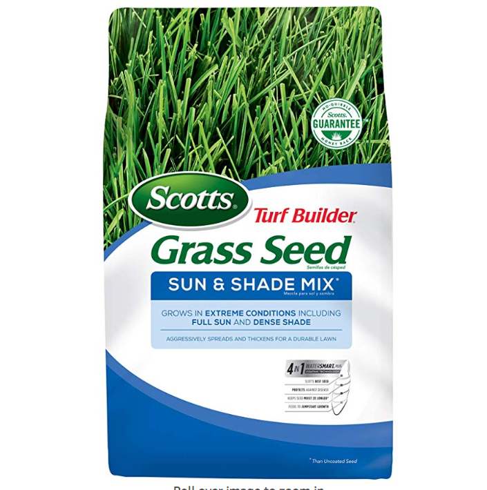 Scotts Turf Builder Grass Seed Sun & Shade Mix - 3 lbs Existing Lawn | Spreads & Thickens For A Durable Lawn only $11.18
