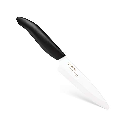 Kyocera Advanced Ceramic Revolution Series 4.5-inch Utility Knife, Black Handle, White Blade, Only $19.28