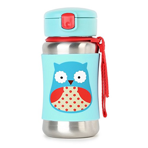 Skip Hop Kids Water Bottle With Straw, Stainless Steel Sippy Cup, Owl, Only $9.99
