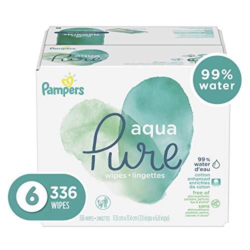 Pampers Aqua Pure 寶寶濕巾，敏感寶寶也適用，336抽，現僅售$14.15，免運費