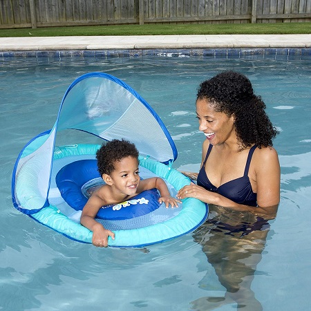 Swimways Baby Spring Float Sun Canopy - Blue Lobster, Only $7.13