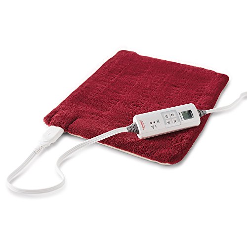 Sunbeam Heating Pad for Fast Pain Relief | Standard Size XpressHeat, 6 Heat Settings with Auto-Shutoff | Green, 12-Inch x 15-Inch, Only $15.00, You Save $19.99(57%)