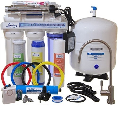 iSpring RCC7AK-UV Deluxe Under Sink 7-Stage Reverse Osmosis Drinking Water Filtration System with Alkaline Remineralization and UV Sterilizer, Only $243.59, free shipping