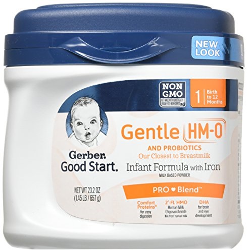 Gerber Good Start Gentle (HMO) Non-GMO Powder Infant Formula Stage 1, 23.2 Ounces (Pack of 6) One Month Supply, Only $67.50, free shipping