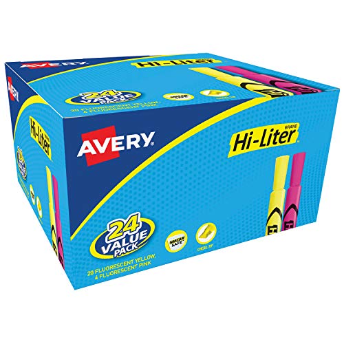 Avery Hi-liter 荧光笔 24支装，原价$19.49，现仅售$7.85，免运费