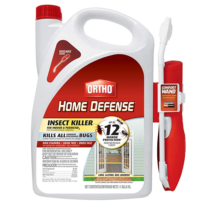 Ortho 0220910 Wand Home Defense Insect Killer for Indoor & Perimeter2: With Comfort Wand, Kills Ants, Cockroaches, Spiders, Fleas & Ticks, Odor Free, 1.1 gal. only $11.49