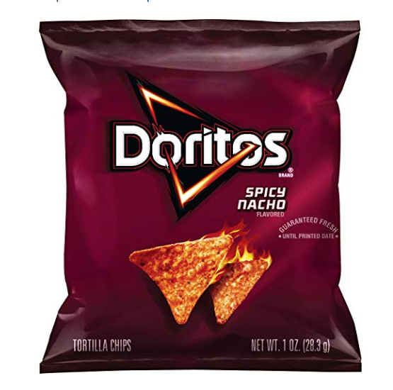 Doritos Spicy Nacho Flavored Tortilla Chips, 1 Ounce, 40 Count only $12.81