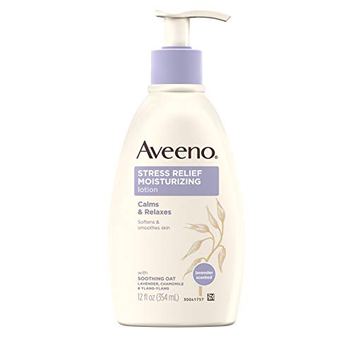 Aveeno Stress Relief Moisturizing Body Lotion with Lavender, Natural Oatmeal and Chamomile & Ylang-Ylang Essential Oils to Calm & Relax, 12 fl. oz, Only $5.38