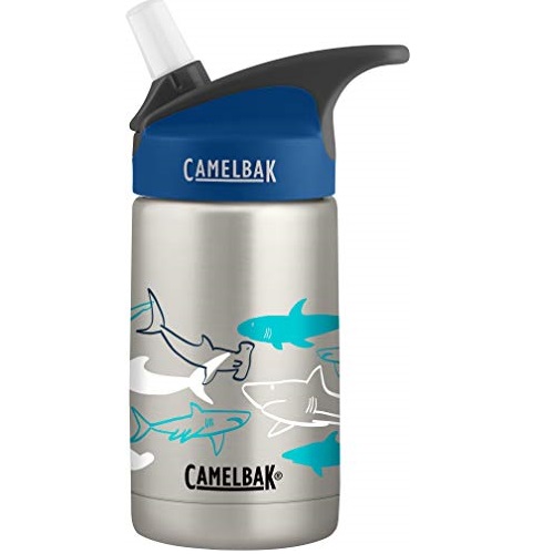 CamelBak Eddy Kids Vacuum Stainless Water Bottle, 12oz, Sketchy Sharks, 12 Oz, Only $14.99