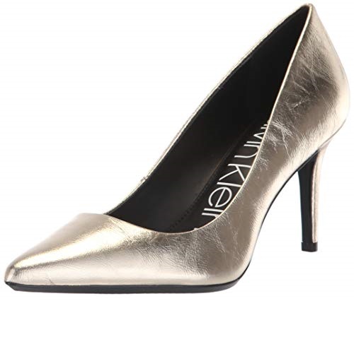 Calvin Klein 香檳色女款高跟靴，原價$99.00，現點擊coupon后僅售$39.99，免運費