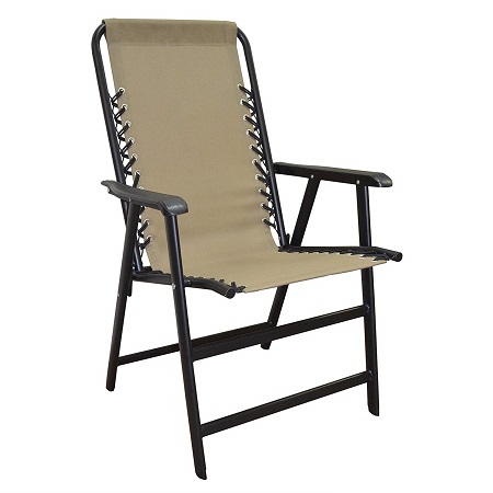 Caravan Sports Suspension Folding Chair, Beige, only $24.49