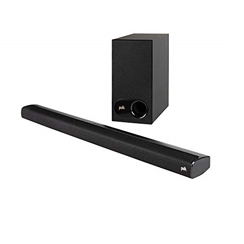 Polk Audio Signa S2 Ultra-Slim Universal TV Sound Bar with Wireless Subwoofer, Bluetooth Enabled Music Streaming, Black, Only $113.16, free shipping