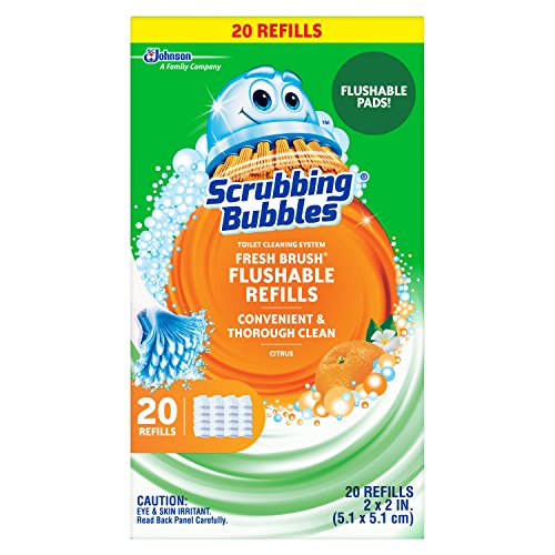 Scrubbing Bubbles Fresh Brush Toilet Cleaning System, Flushable Refill, 20 ct, Only $5.75, free shipping