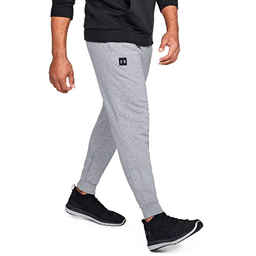 Under Armour Men's Rival Fleece Jogger, Steel Light Heather (036)/Black, XXX-Large, Only $13.39, You Save $36.61(73%)