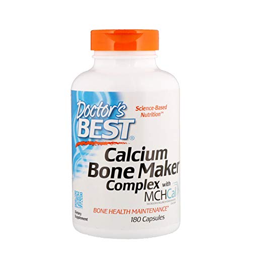 Doctor's Best Calcium Bone Maker Complex with MCHCal, Non-GMO, Gluten Free, Soy Free, 180 Caps, only $10.80, free shipping