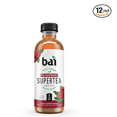 Bai Supertea 树莓口味冰茶，18 oz/瓶，共 12瓶，现仅售$17.94，免运费！
